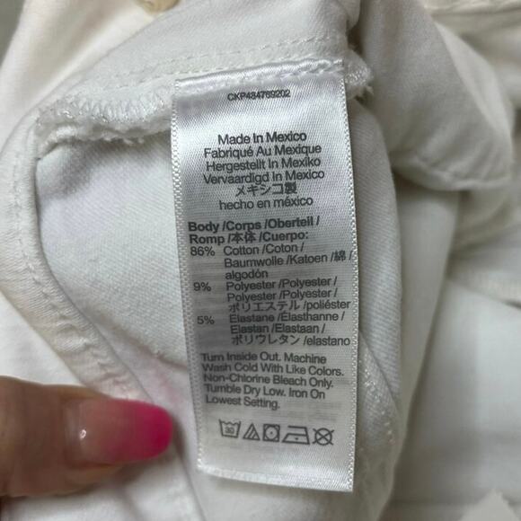 Madewell White Kick Out Crop Jeans 23 Mid Rise Ankle Flare Denim NWT - Picture 10 of 10